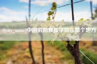 苏州中国消防救援学院在那个地方