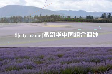 苏州温哥华中国组合滑冰