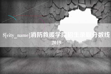 苏州消防救援学院招生录取分数线2019