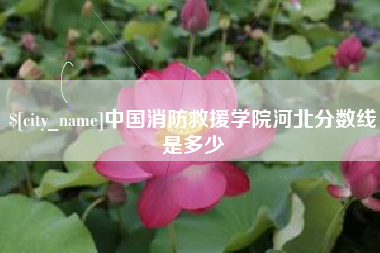 苏州中国消防救援学院河北分数线是多少