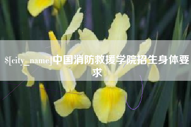 苏州中国消防救援学院招生身体要求