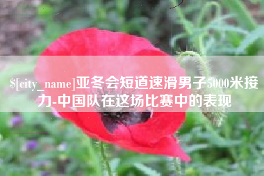 苏州亚冬会短道速滑男子5000米接力-中国队在这场比赛中的表现