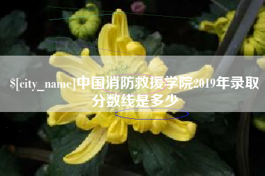 苏州中国消防救援学院2019年录取分数线是多少