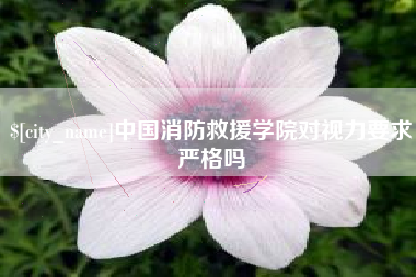 苏州中国消防救援学院对视力要求严格吗