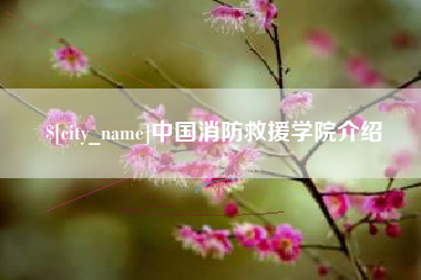 苏州中国消防救援学院介绍