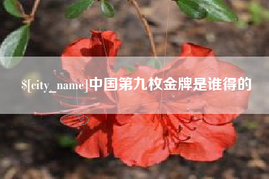 苏州中国第九枚金牌是谁得的