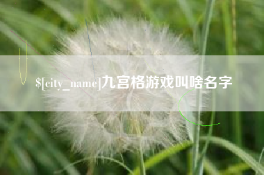 苏州九宫格游戏叫啥名字