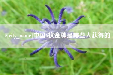 苏州中国6枚金牌是哪些人获得的