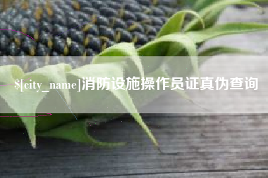 苏州消防设施操作员证真伪查询