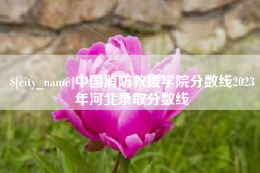 苏州中国消防救援学院分数线2023年河北录取分数线