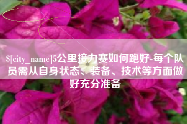 苏州5公里接力赛如何跑好-每个队员需从自身状态、装备、技术等方面做好充分准备