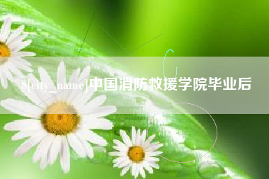 苏州中国消防救援学院毕业后