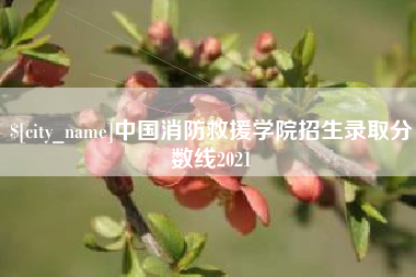 苏州中国消防救援学院招生录取分数线2021