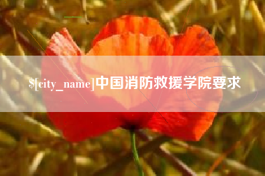 苏州中国消防救援学院要求