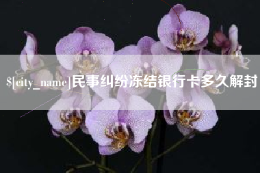 苏州民事纠纷冻结银行卡多久解封