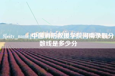 苏州中国消防救援学院河南录取分数线是多少分