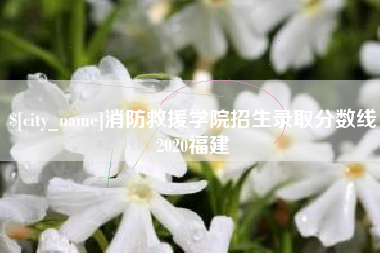 苏州消防救援学院招生录取分数线2020福建