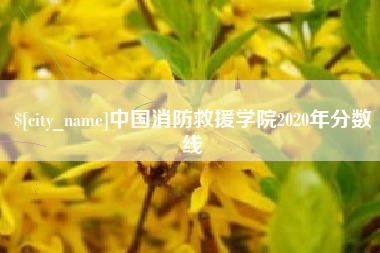 苏州中国消防救援学院2020年分数线