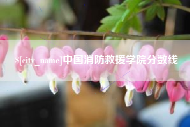 苏州中国消防救援学院分数线